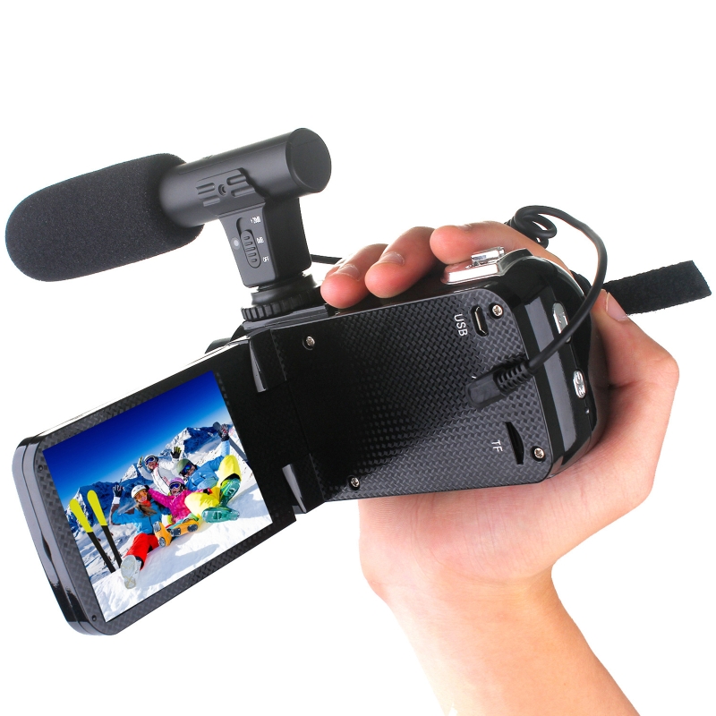 Professional 24MP Camcorder Digital Video Camera Night Vision 3 Inch LCD Touch Screen 18x Digital Zoom Camera Recorder with Micr. 