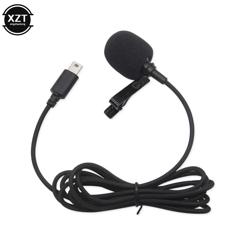 Camera Mini USB Microphone Lapel DV Lavalier Mic Portable External Stereo Microphones for Gopro Hero 3 3+ 4 Action Camera. 