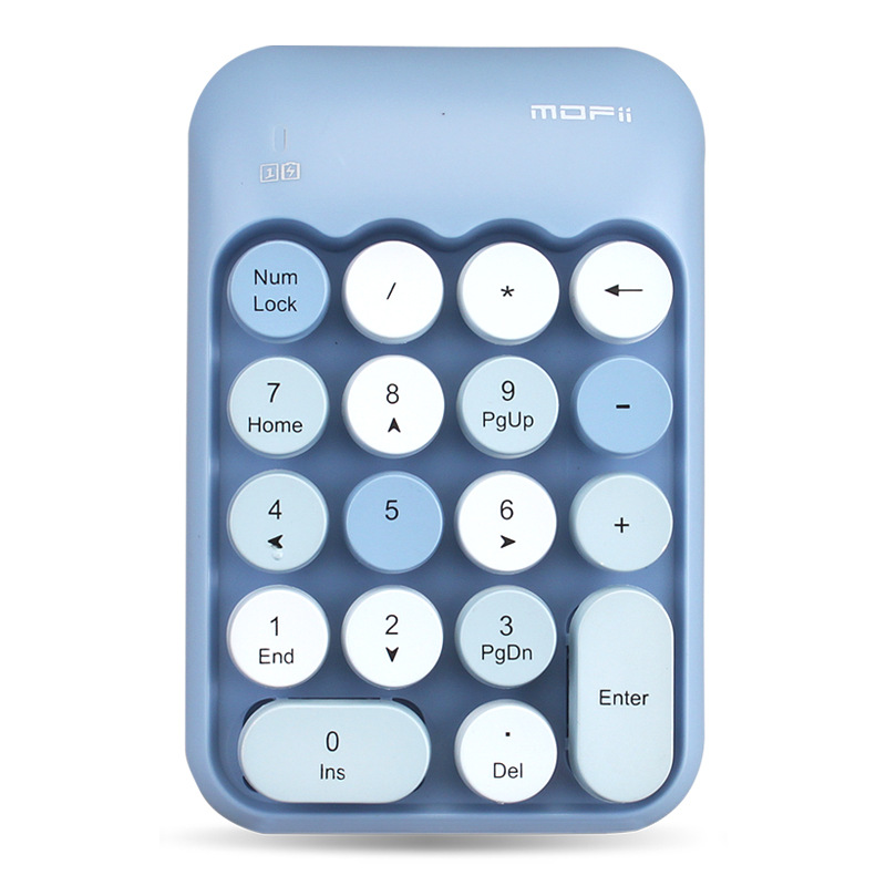 mofii Ferris Hand Office Mini Wireless 2.4G Keyboard & Mouse Set Round Keycaps Girl Pink Wireless Keyboard. 