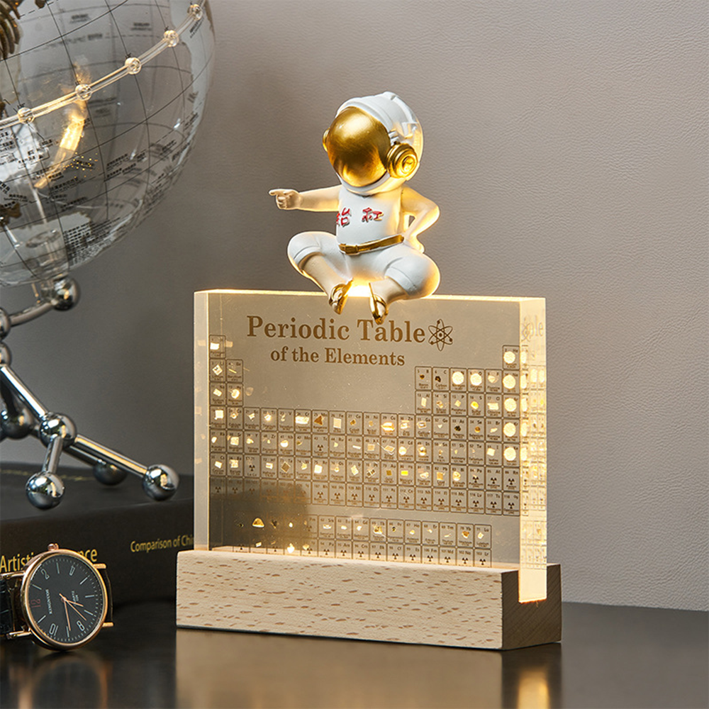Acrylic Periodic Table Of Elements With Samples With The Light Base Ornament School Teaching Display Chemical Element - Innovative Design. 