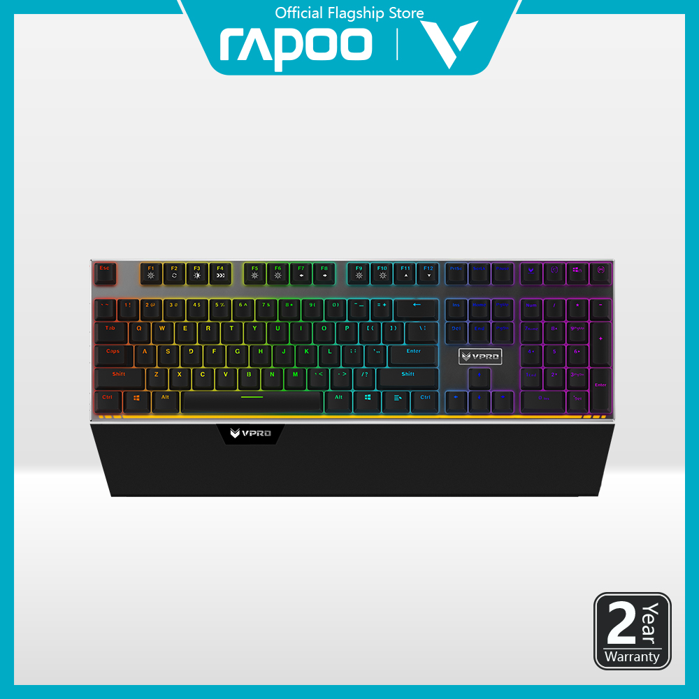 Rapoo VPRO V720 RGB Backlit Black Switch Mechanical Gaming Keyboard Conflict free design Adjustable RGB backlight. 
