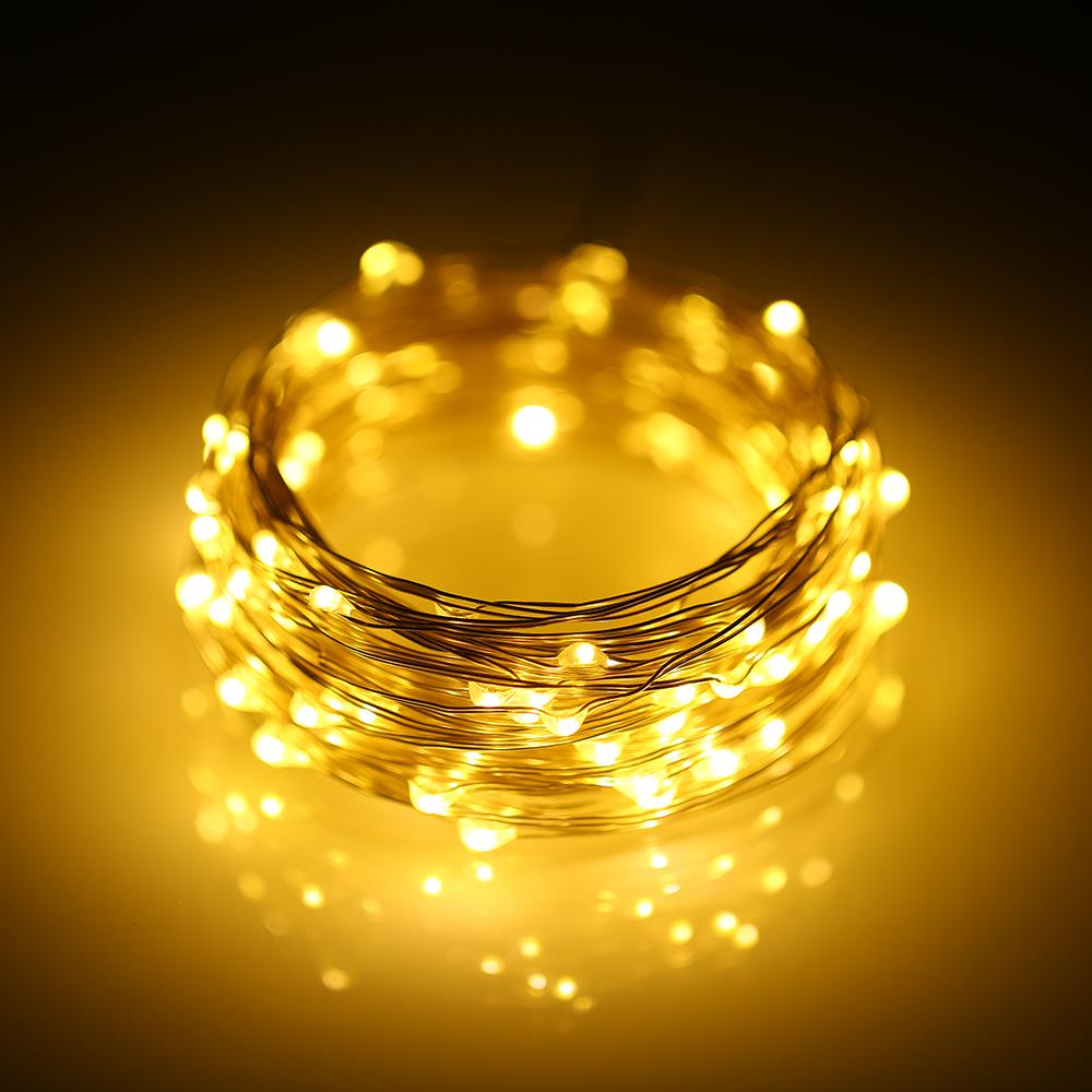 Migeet 32.81ft/10m 100 LEDs Sound Activated Music String Lights 5V USB Powered 12 Lighting Modes with Remote Timer Function Fairy Lights for Home Wall Garden Festival Party Decorations. 