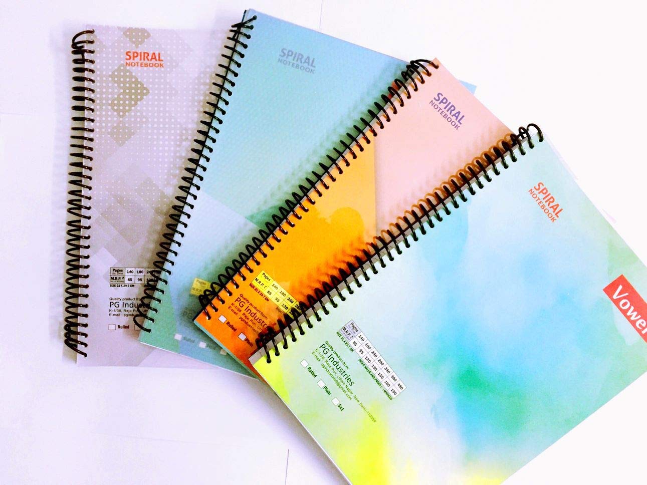 Premium Quality Notebook A4 Size spiral ring with five different