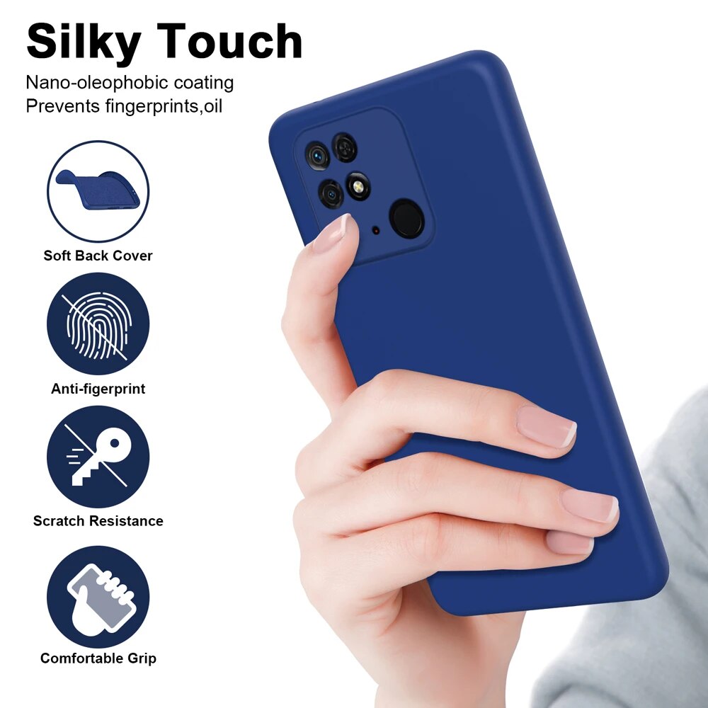 Liquid Case for Xiaomi Redmi 10C 10A 9A 9C 12c Fundas Redmi Note 10 10S 11 11s 12s 12 Pro 5G A1 A2 Plus Cover Coque. 