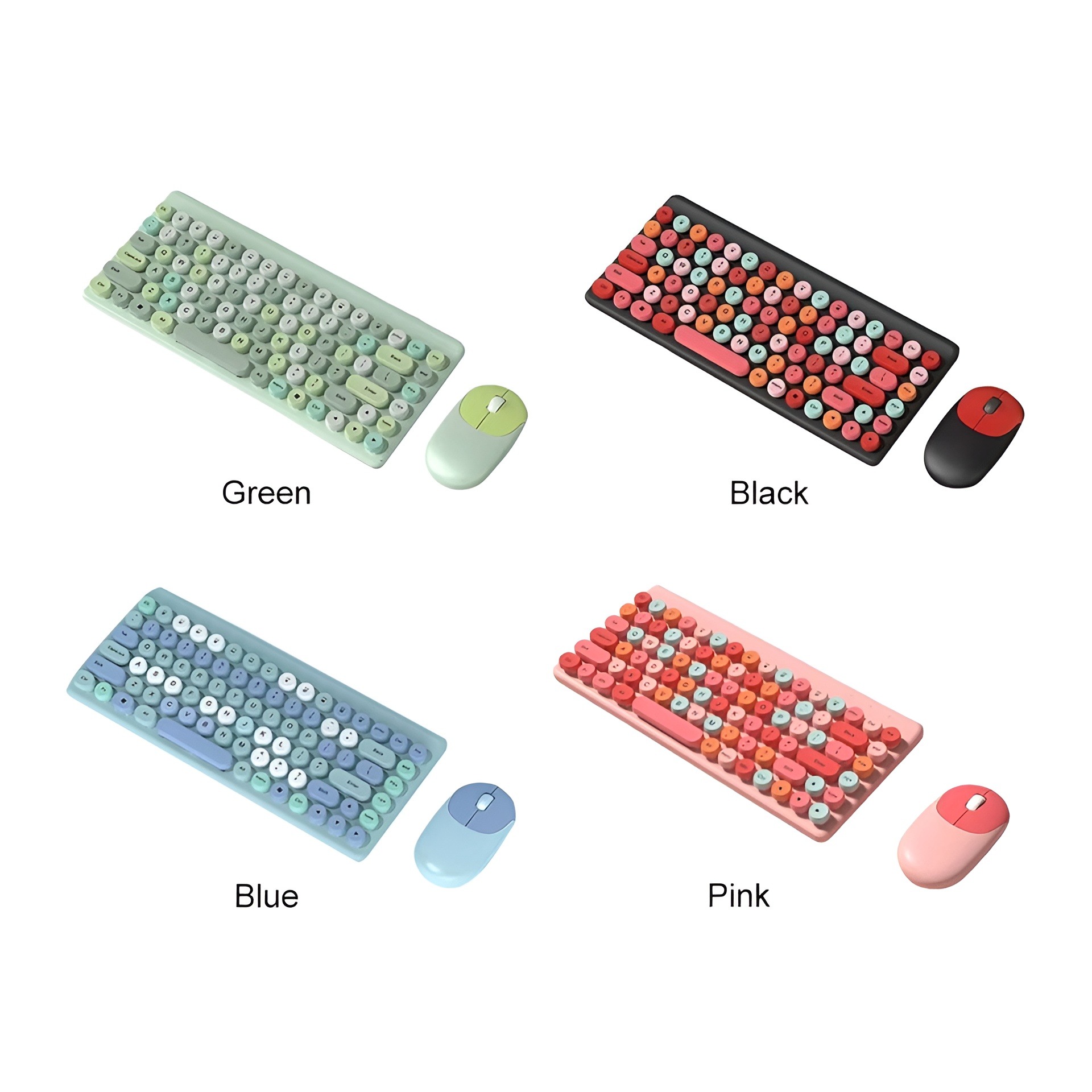 Ergonomic Keyboard and Mouse Set | 2.4Ghz USB Wireless Office Keyboard with Multi-Media Function Keys and Number Pad for PC Computer Windows | Bluetooth Keyboard Mouse Kit | Colorful Mechanical Keyboard Set | Wireless Keyboard and Mouse Combo-Nadra-QW02. 