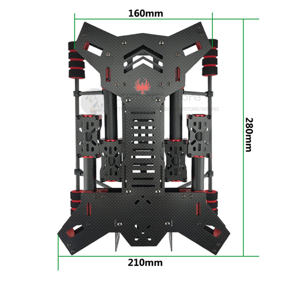 JMRRC Alien H4 450mm Foldable CarbonFiber Quad Frame kit (Support X8 Configuration)