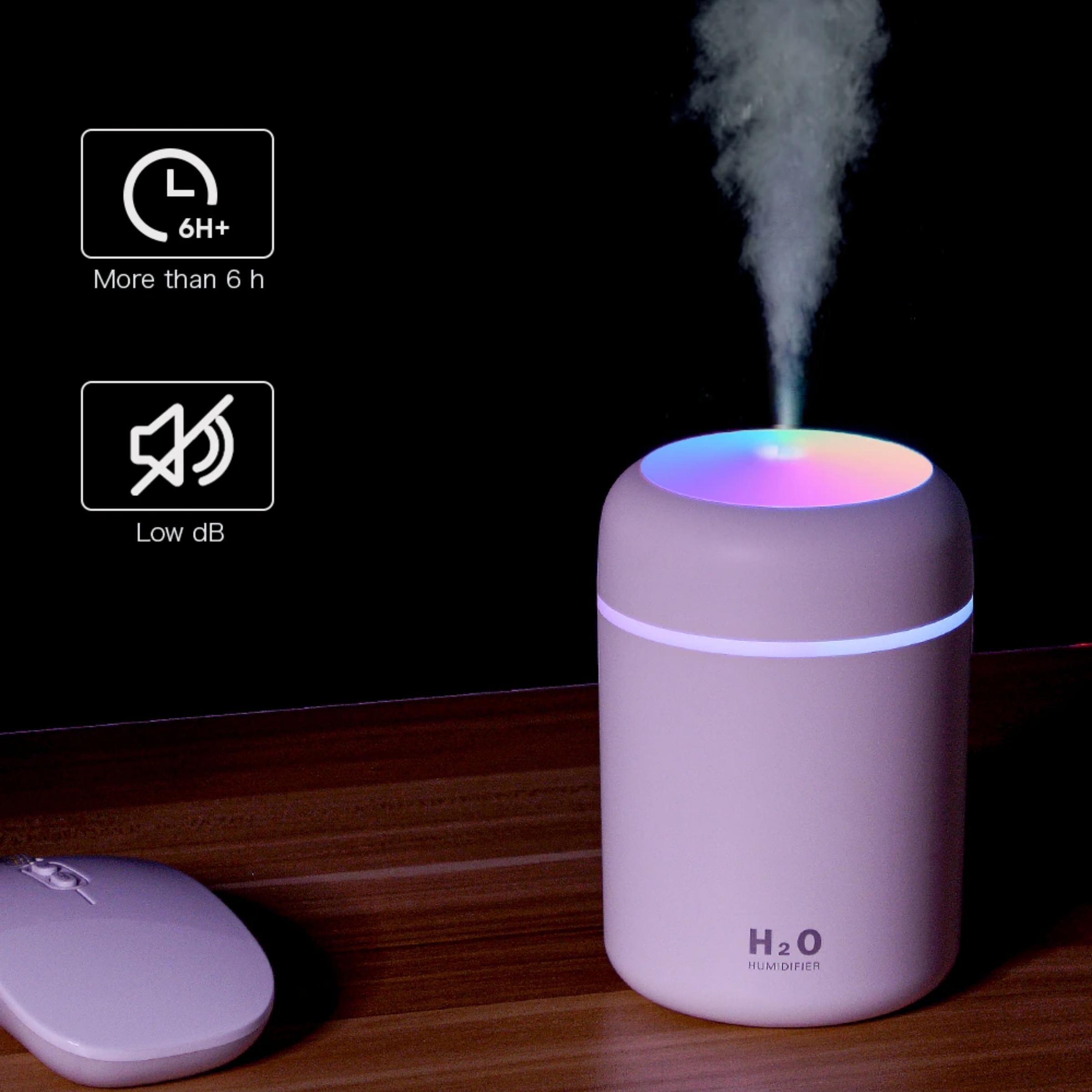 Portable 300ml Aroma Diffuser and Purifier Humidifier - Enhance Your Space with Aromatherapy - Enjoy Purified Air and Relaxation. 