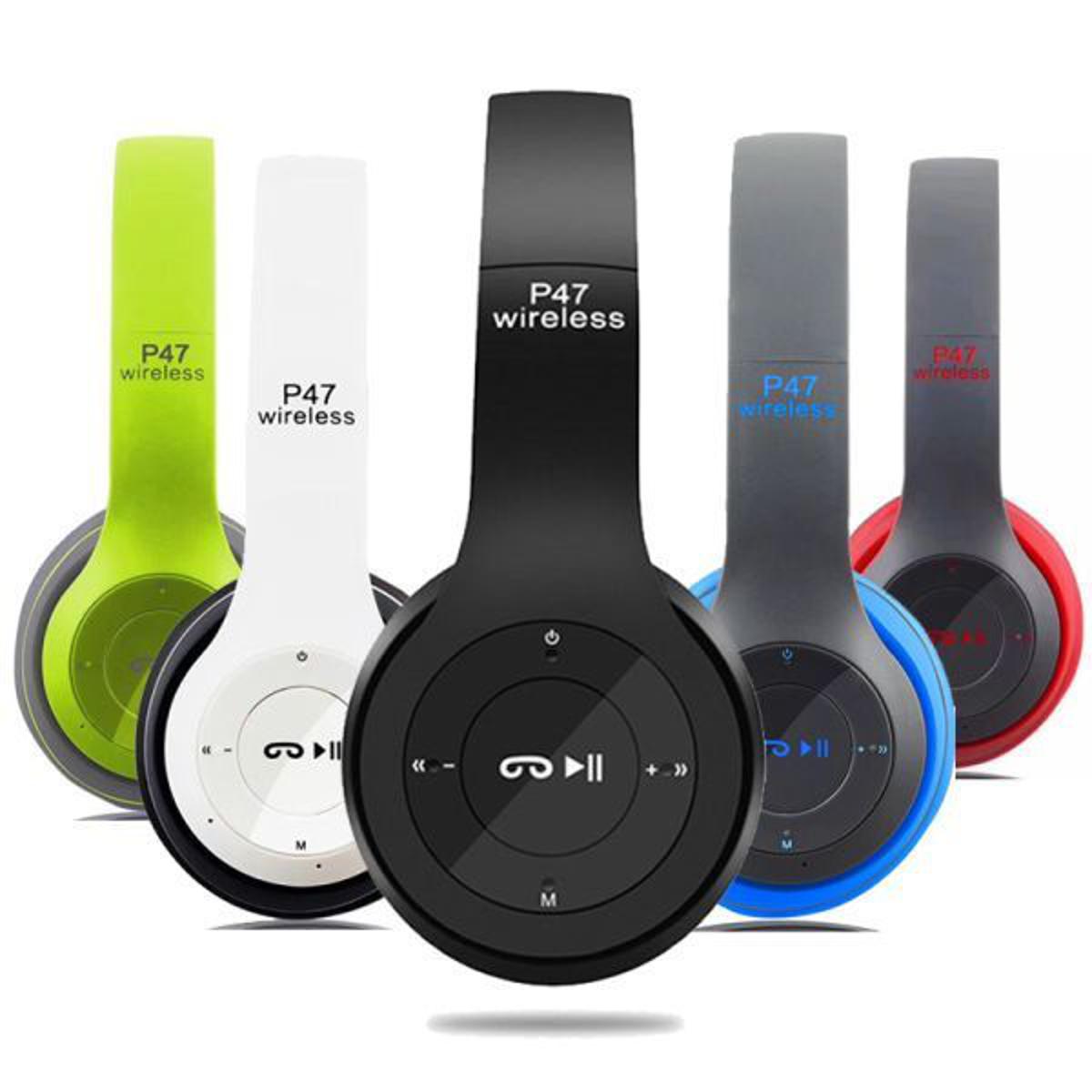 P47 wireless headphone Black Blue Green