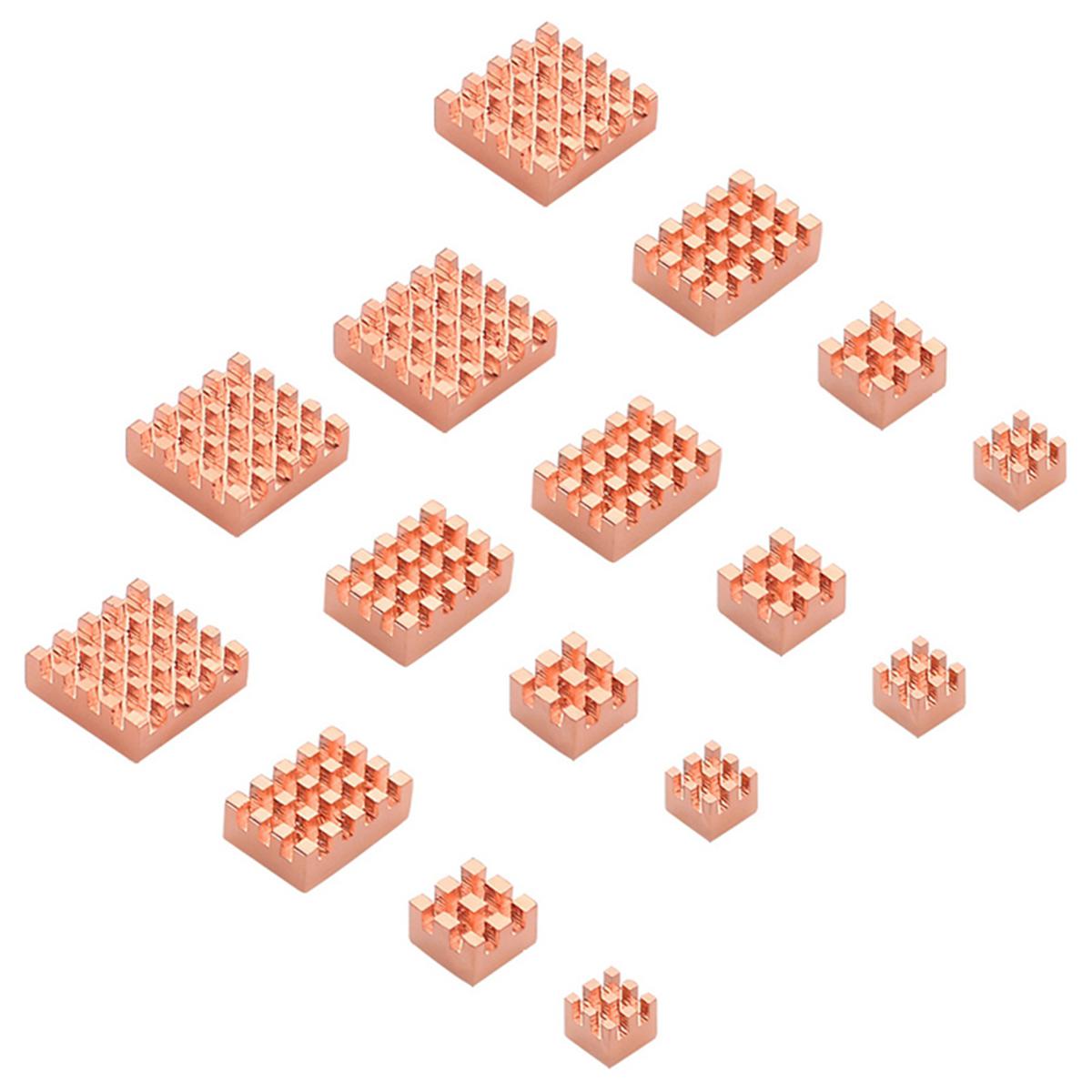 4Set Heat Sink Metal Copper Heatsink Passive Cooling Pad Heat Dissipation Radiator for Raspberry Pi 4 Model B