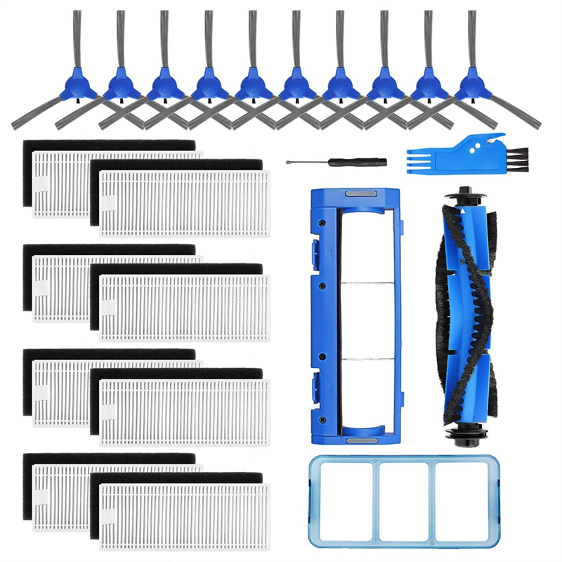 1 Set Main Brush Side Brushes HEPA Filters Replacement Parts Accessories for 11S 15C 30C 35C Robotic Vacuum Cleaner