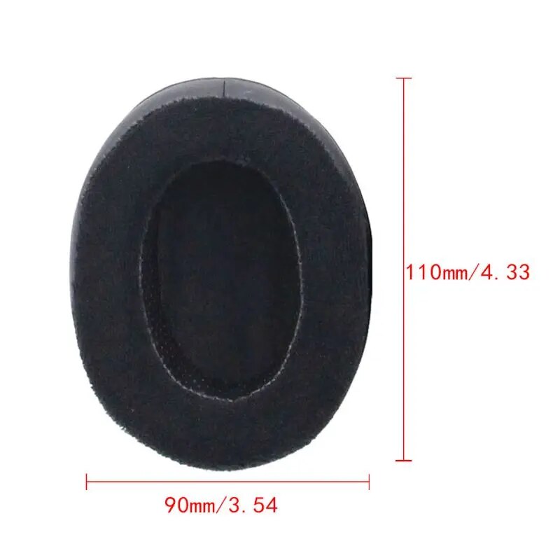G5AA Hybrid Memory Foam Earpad - Black PU/Velour - Suitable For Large Over Brainwavz HM5 The Ear Headphones. 