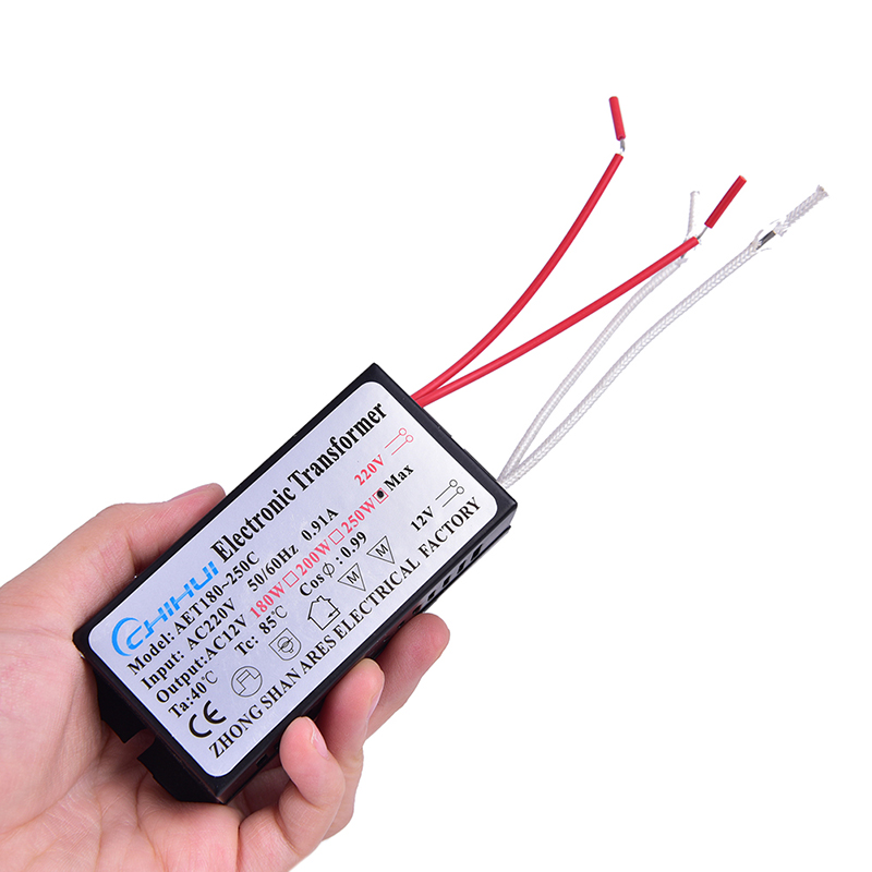 Electronic Transformer 160W/180W/200W/250W AC 220V to 12V Halogen Lamp. 