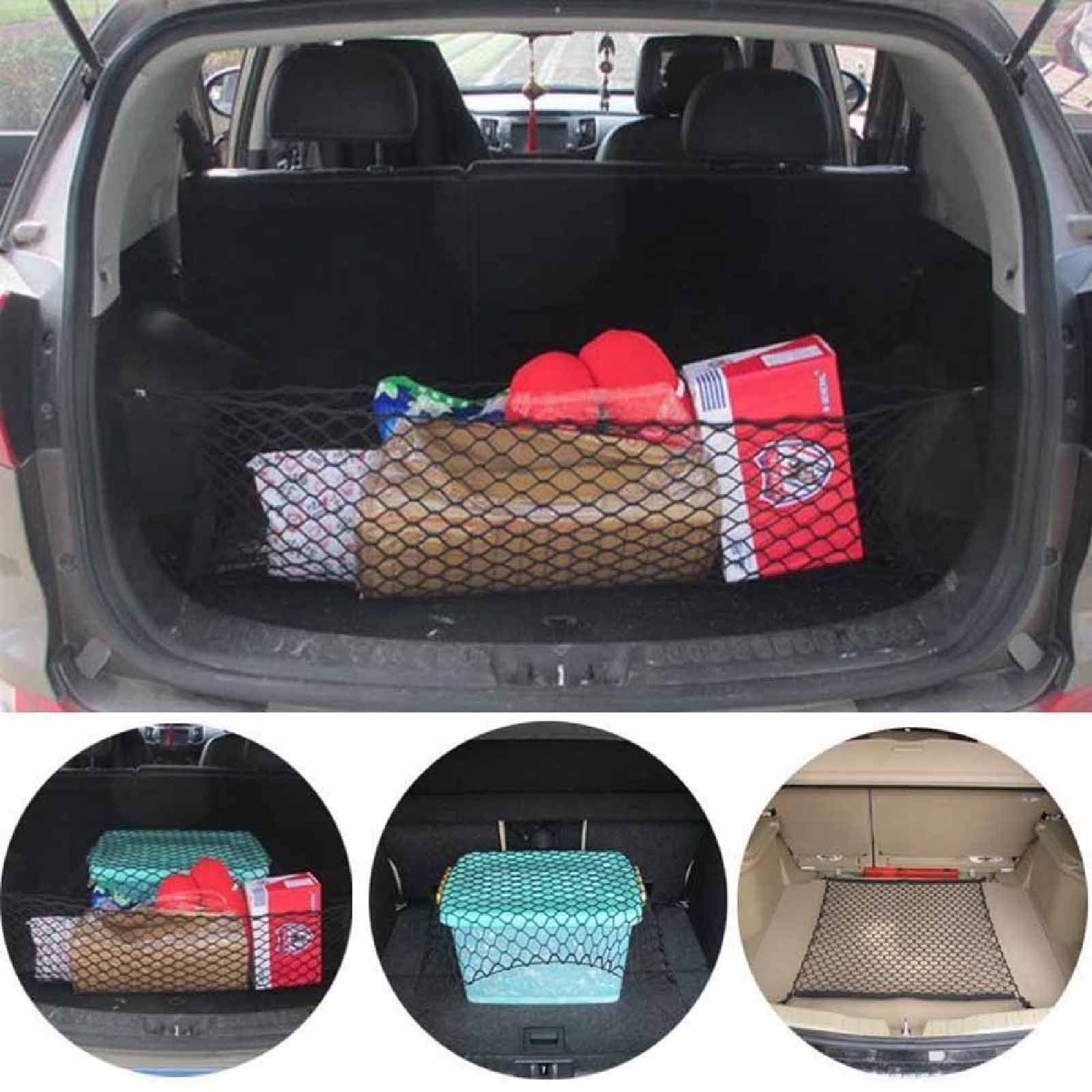 Rear Trunk Net Easy Installation Car Trunk Luggage Storage. 