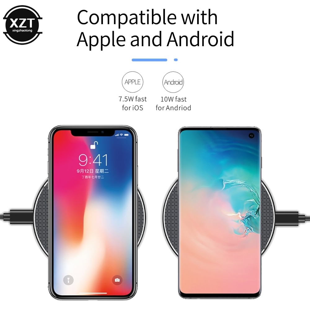 10W Fast Wireless Charger for Samsung Galaxy S10 S9/S9+ S8 USB Qi Charging Pad for iPhone 11 Pro XS Max XR X 8 Plus Mobile Phone. 