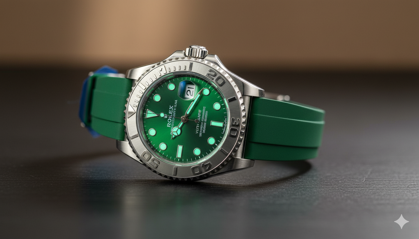 Rolex Yacht-Master Men’s Luxury Watch – Multicolor Strap, Sporty Design