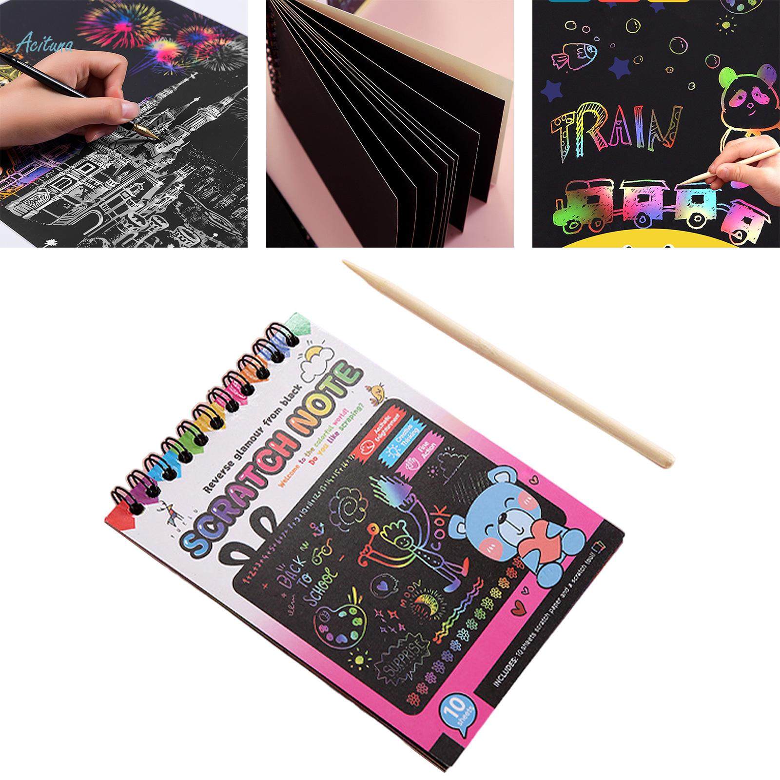 Scratch Paper Art Note Set Scratch Sheets Scratch Painting Birthday Gift