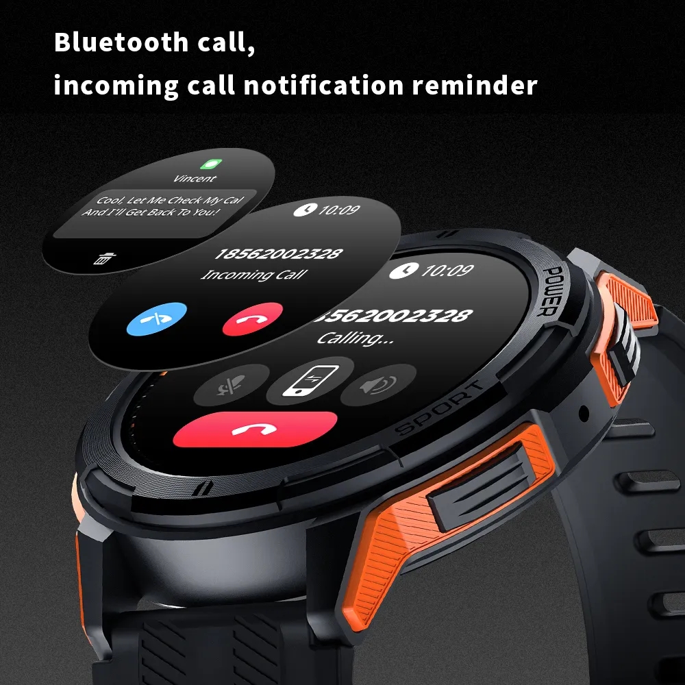 C25 Amoled Smart Watch Men's Waterproof Bluetooth Call 1.43-inch high-definition 466 * 466 screen 100+30 days of exercise. 