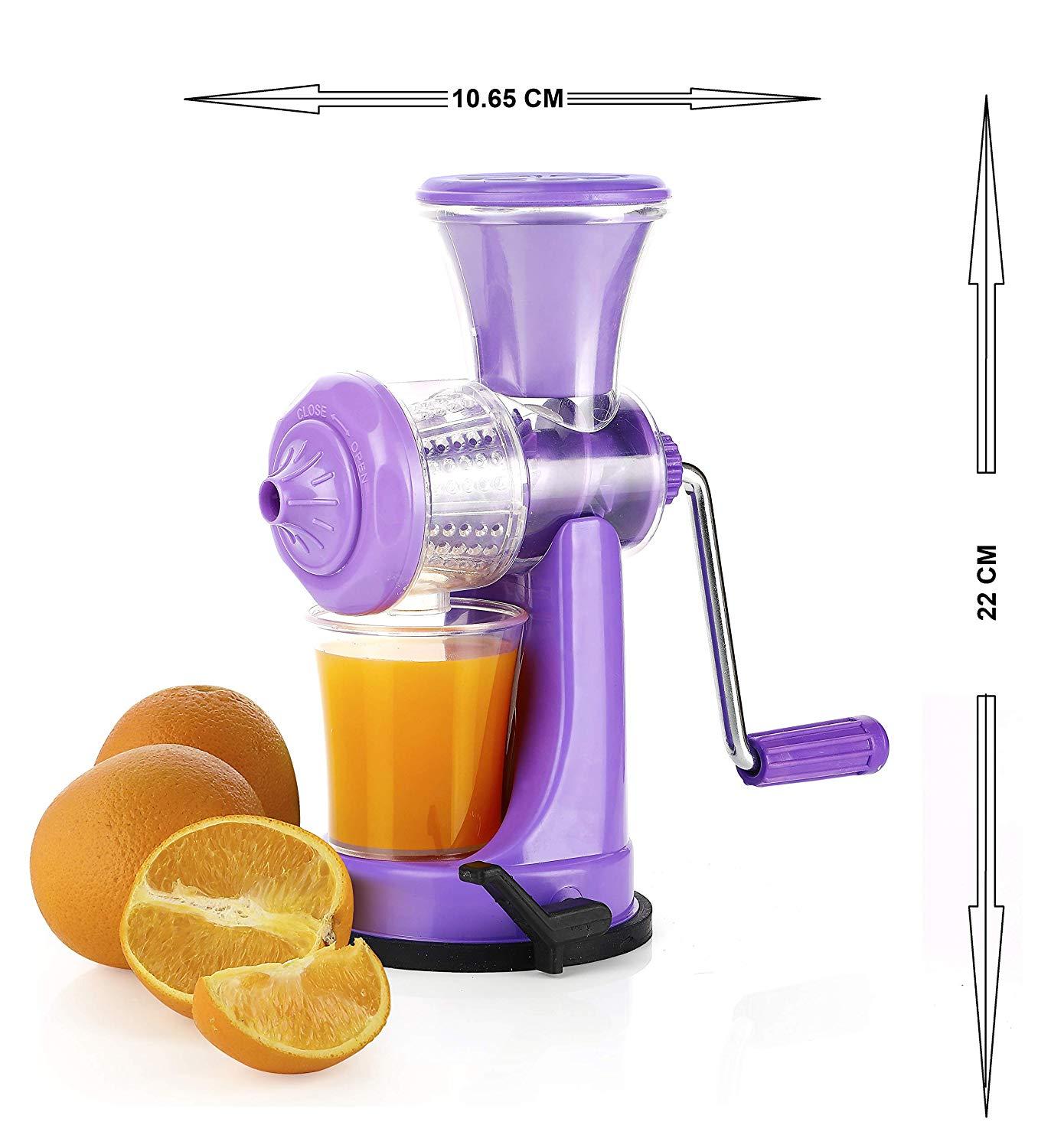 Manual Hand Fruit & Vegetable Juicer with Steel Handle (Purpel). 