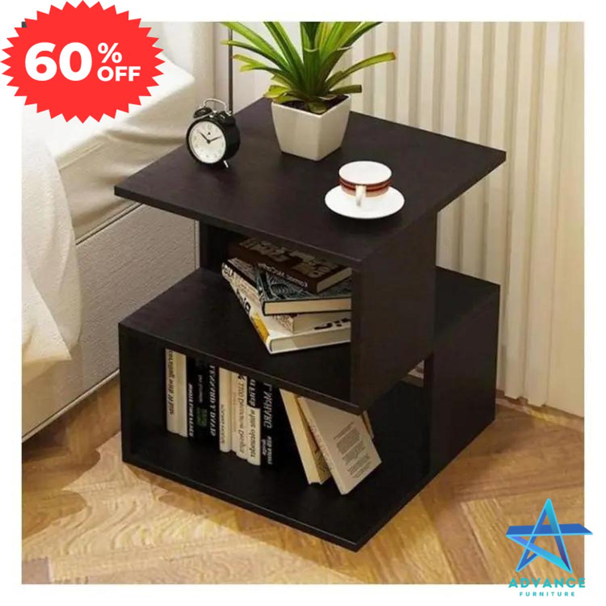 Newfangled - Bed Side Table with Storage 1.5 ft by 1.3ft/16 inch by Advance Furniture - Furniture & Decor - Modern and Trendy
