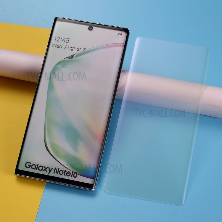 FOR Samsung Galaxy S10E / S10 5G / Note 8 / NOTE 9 / NOTE 10 / NOTE 10 PLUS / S6 EGDE / S7 EDGE / S8 / S8 PLUS / S9 / S9 PLUS / S10 / S10 PLUS (A+ GRADE) UV Light Adhesive Tempered Glass Screen Protector -transparent. 