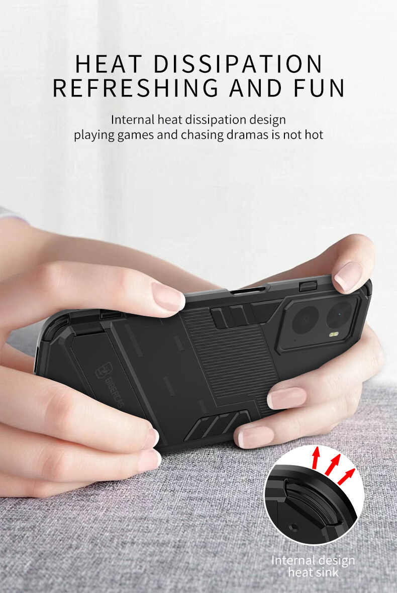 Lenuo Punk-Casing For Oppo K10 4G / A36 / A76 4G / A96 4G / Realme 9i Back Cover Eight-Color Anti-Fall And Anti-Slip Phone Bracket Lens Protection Cover Lovers Case. 