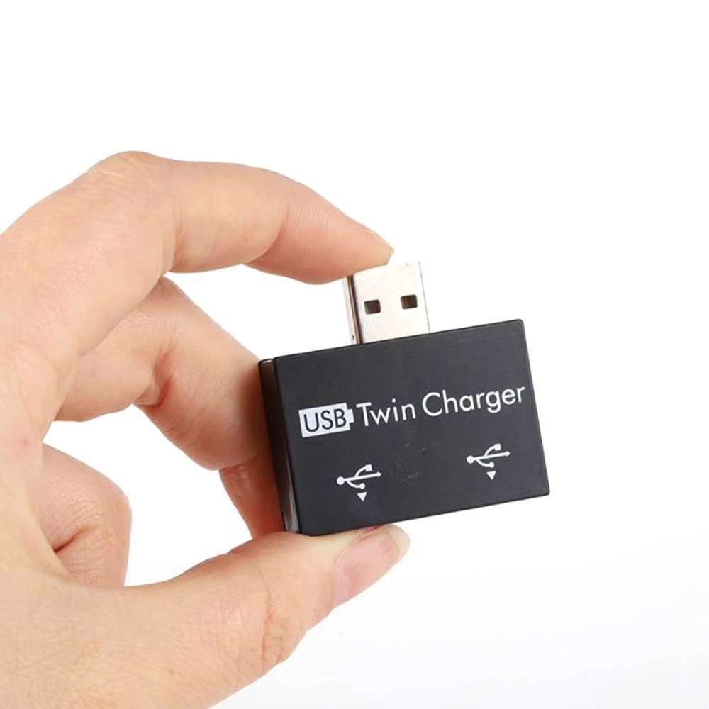 Mini USB Hub To 2 Port Charger Hub Adapter  Fashion New USB Splitter For Phone  Computer USB Hub 2.0（white）. 