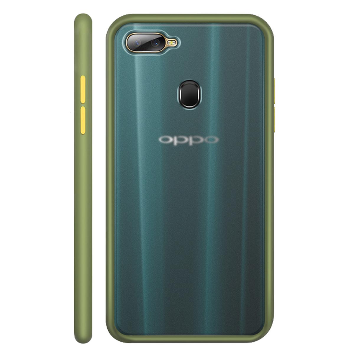 Casing for OPPO A7 Translucent Matte Hard PC Back Flexible Shockproof TPU Bumper Case Cover