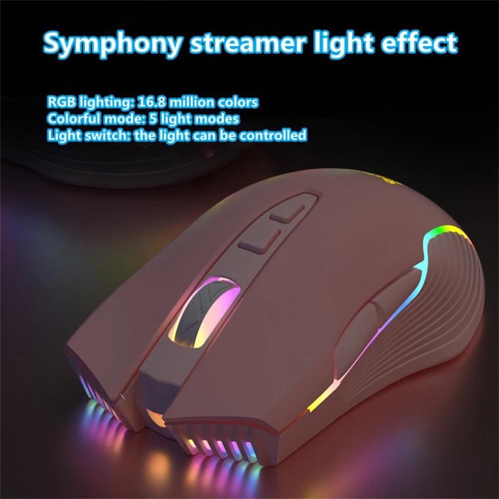 Onikuma Cw905 Rgb Backlit Wireless Gaming Mouse Rechargeable Computer Mice Up To 3600 Adjustable Dpi. 