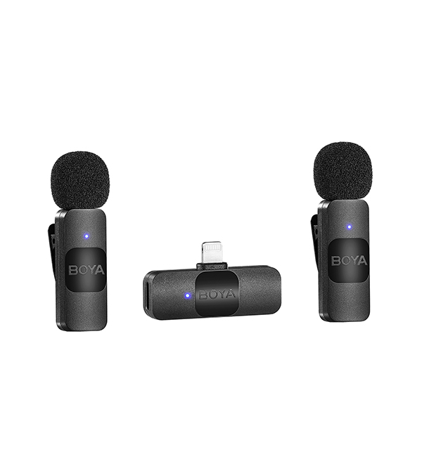 BOYA BY-V2 Ultracompact 2.4GHz Wireless Microphone System for iOS Device. 