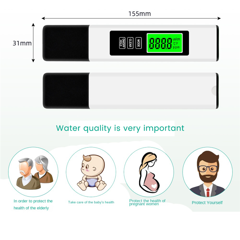 1 PCS Digital Water Testing Kit High Accuracy for Drink Water Water Tester Integrated. 