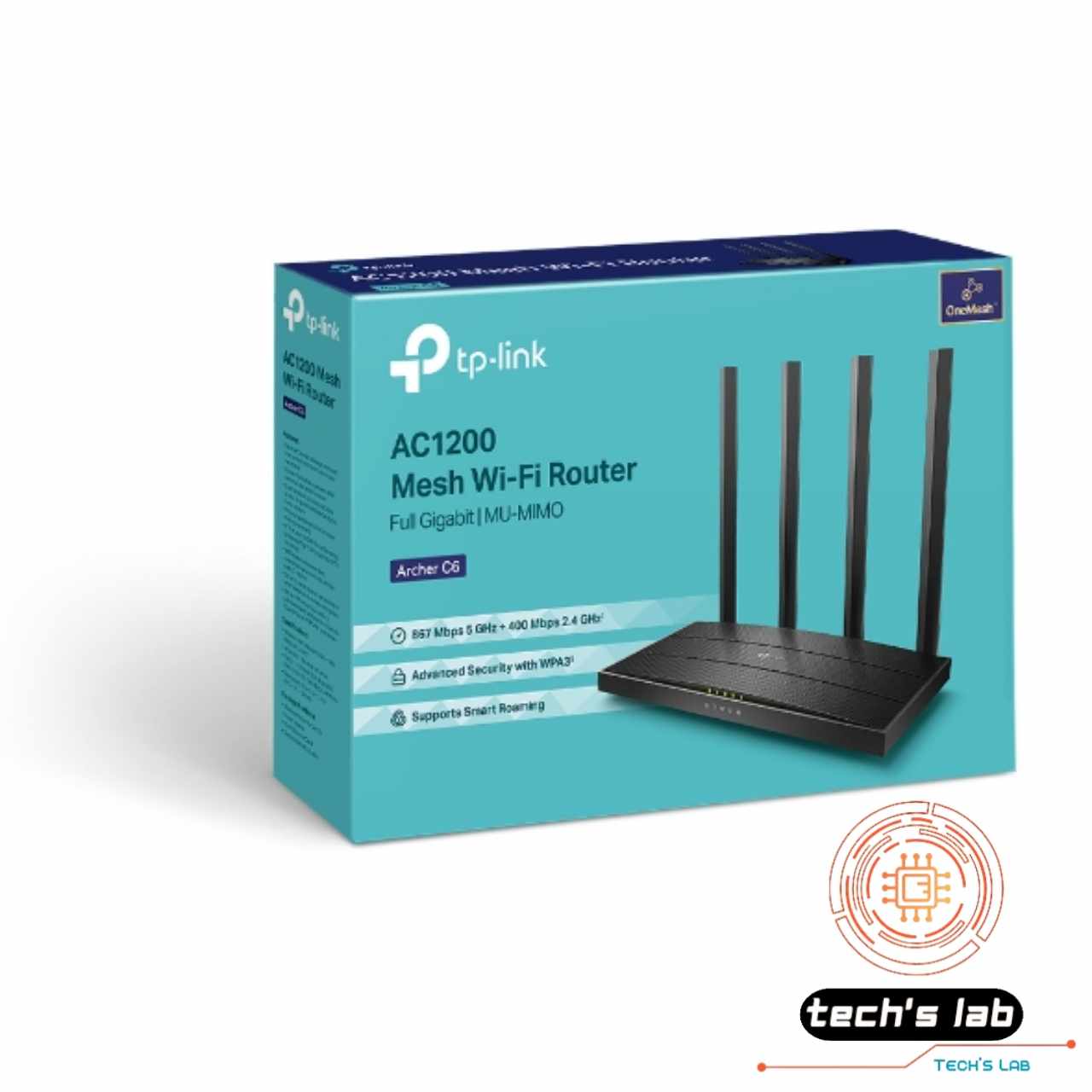 TP-Link Archer C6 V4 - Supports 802.11 AC Standard - Simultaneous 1.4GHz 400 Mbps - MU-MIMO Dual WiFi Router - AC1200 Wireless MU-MIMO Gigabit Router. 