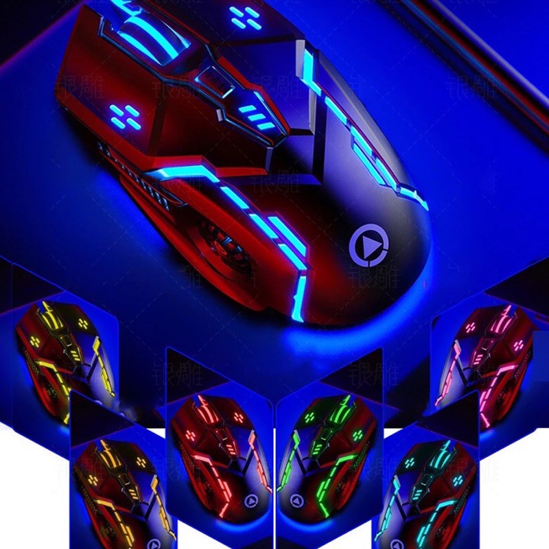 Leyoya G5 Gaming Mouse 7 Color Backlight USB Wired Silent Mouse For Gamer 3200 Dpi Mice For PC/Laptop Windows 7/8/10/XP Vista Linux. 
