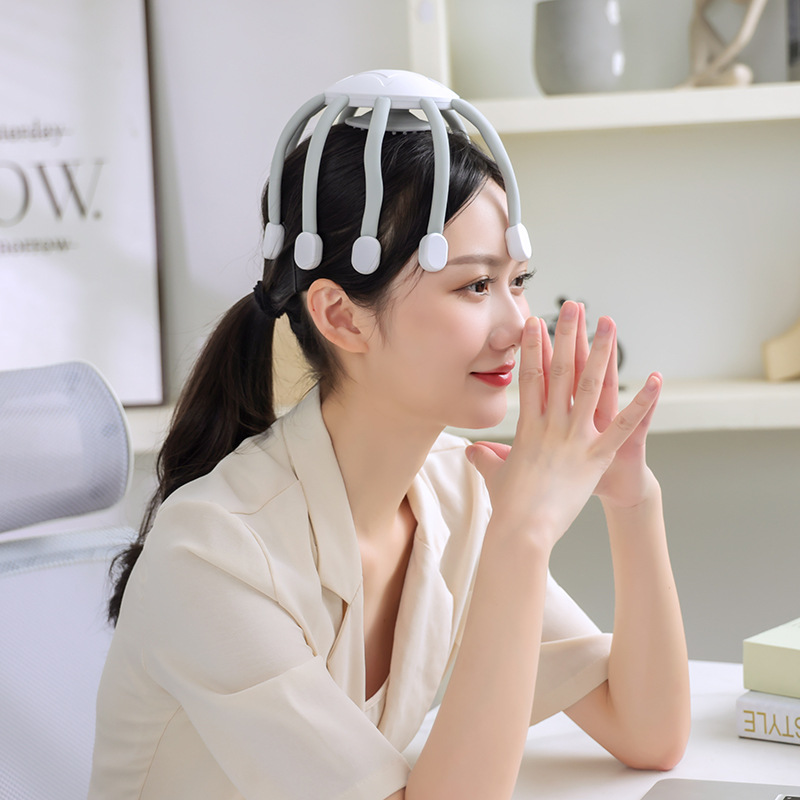 200PCS Octopus head massager intelligent multi-dimensional vibration scalp relax sleep dredge decompression massage instrument. 