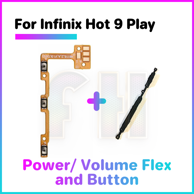 Power volume button flex For Infinix Hot 9 play X680 Side key Switch ON OFF Key Mute control Button Ribbon Flex Cable. 