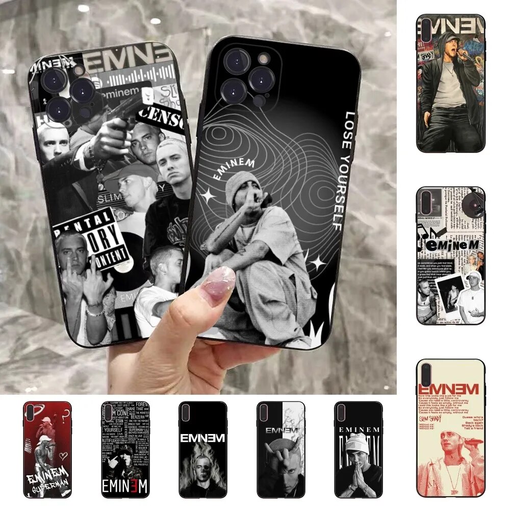 Hop Rapper Eminem rap Phone Case For iPhone 15 6 7 8 Plus 11 12 13 14 Pro SE 2020 MAX Mini X XS XR Back Funda Cover