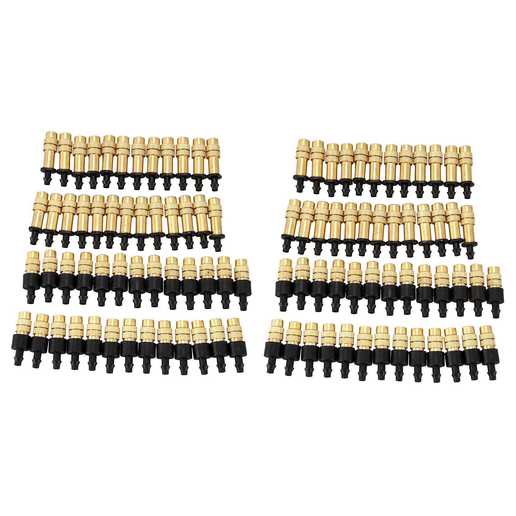 TWEXQNY 100PCS Adjustable Sprayer Brass Misting Nozzle Atomizing Sprinkler for Mini Drip Garden Watering Irrigation