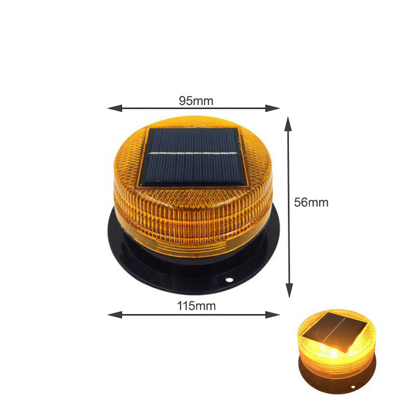Solar Car Emergency Beacon Indicator LED Flashing Light Lamp Bus Car Truck Strobe Signal Adsorption Night Safety Warning Light. 