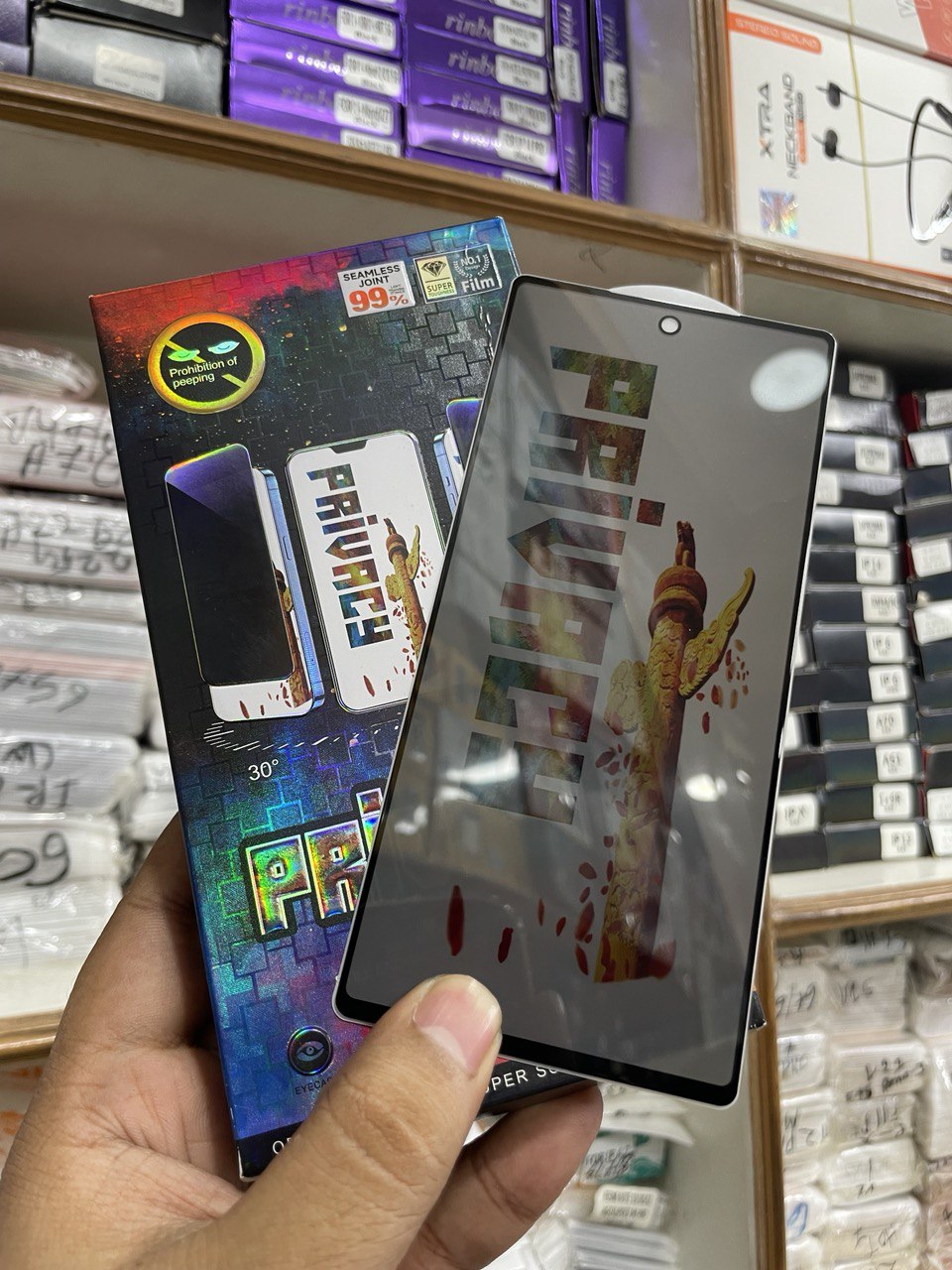 9H Privacy Glass Screen Protector for Google Pixel 6, Pixel 6A, Pixel 7, Pixel 7A, Anti-Scratch, Anti-Fingerprint, Anti-Oil, Ultra-Thin, Bubble-Free, Full Coverage. 