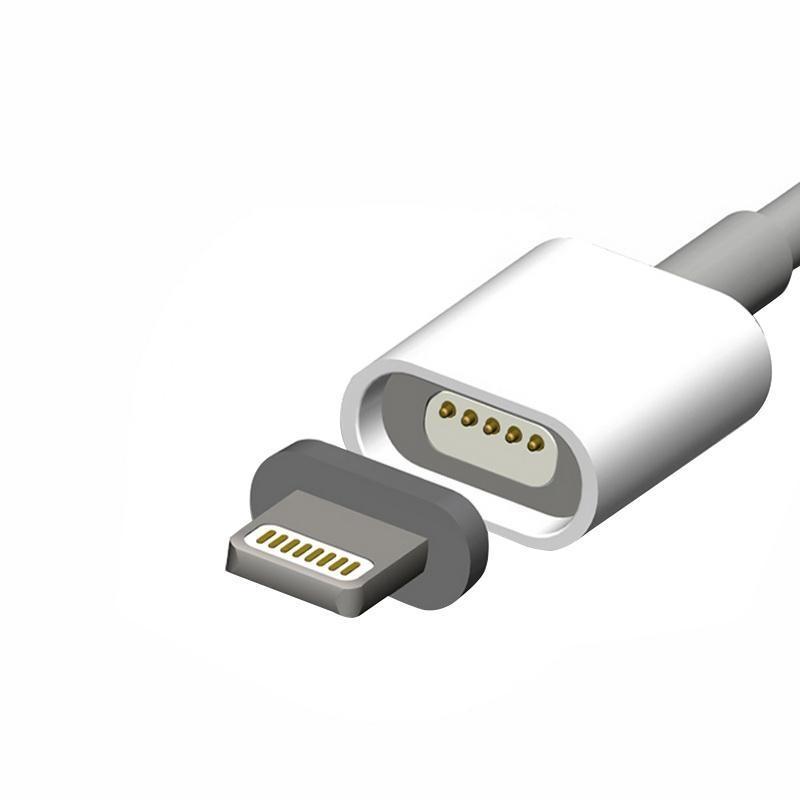 2.4A Magnetic USB Data Cable For Apple iPhone 7 6 6s Plus 5 5s, Phone Charger Cord, Fast Charging and Sync Color:Silver. 