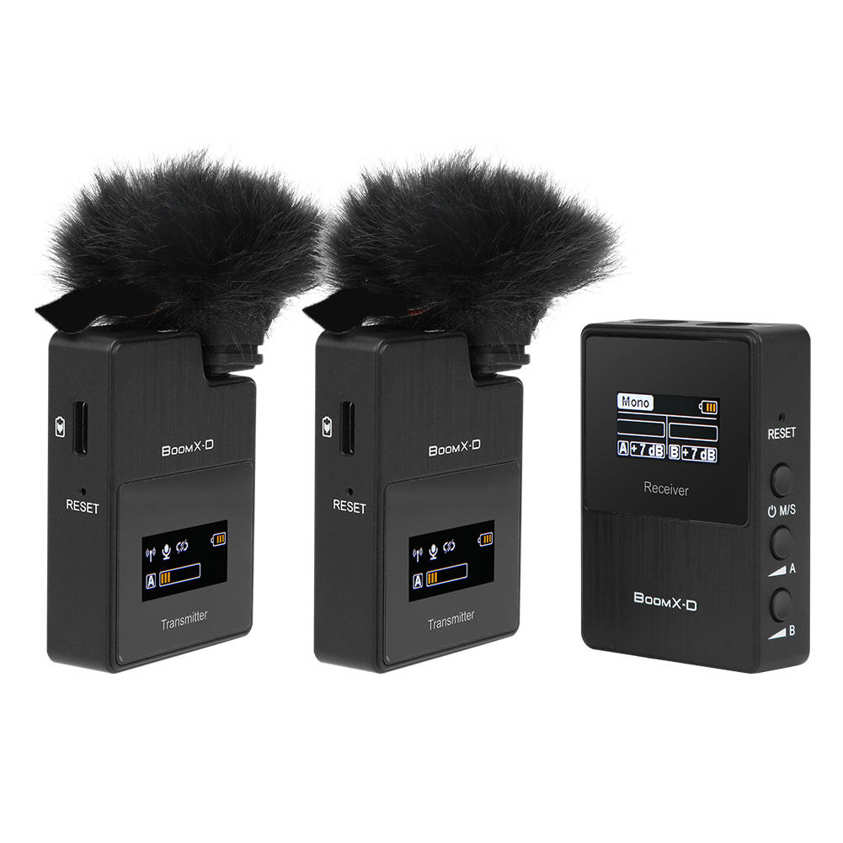 COMICA BoomX-D D2 2.4G Digital Wireless One for Two MIC 50m Transmitter Phone SLR Mirrorless Camera Universal Microphone. 