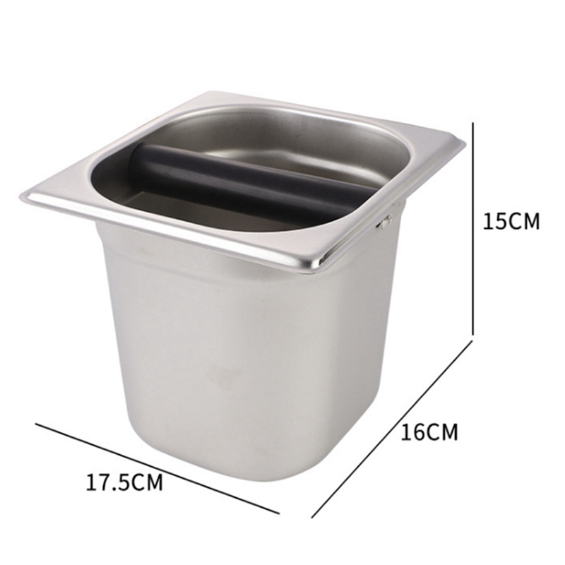 Coffee Knock Box, Stainless Steel Espresso Knock Box Built-in Container for Coffee Ground,Knock Box Espresso. 