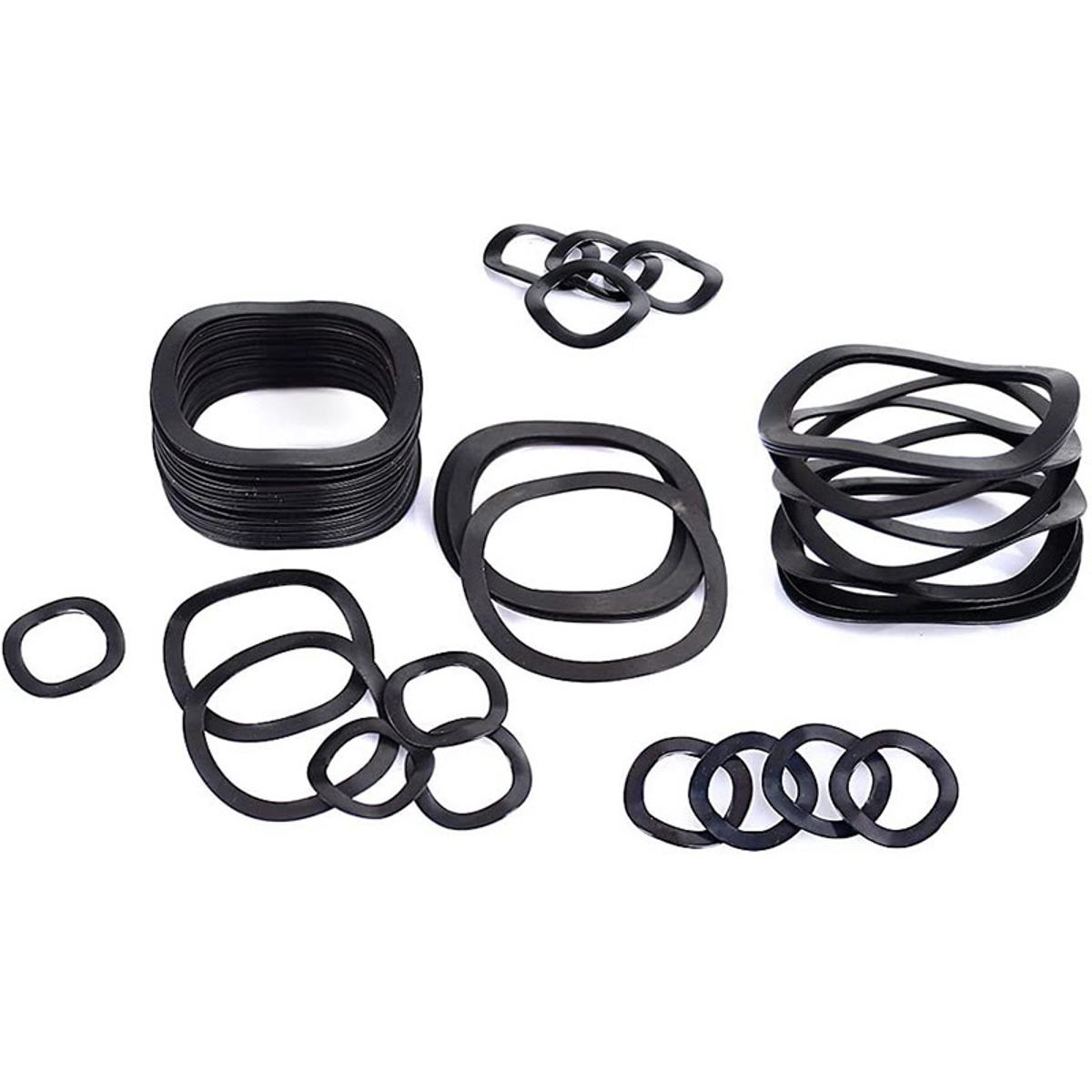 320Pcs Carbon Steel Compression Type Wavy Wave Crinkle Spring Three Wave Washers Assortment Kit