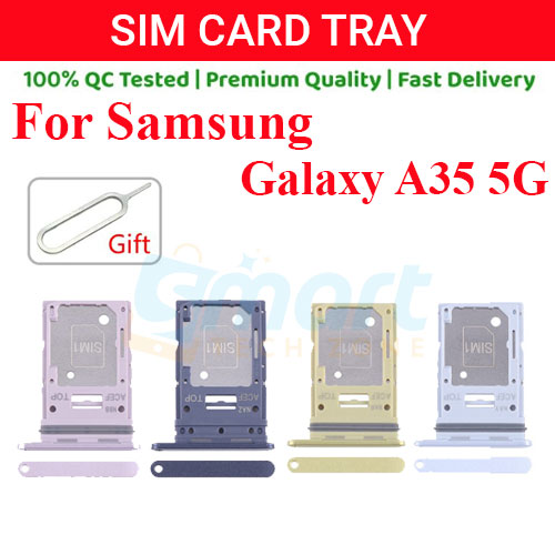 Samsung Galaxy A35 5G Sim Tray Micro SD Card Slot with Sim Ejector Pin Replacement Part