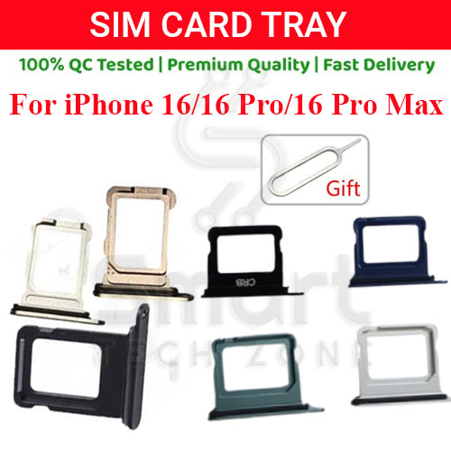 Apple iPhone 16/16 Pro/16 Pro Max Dual Sim Tray Slot with Sim Ejector Pin Replacement Part