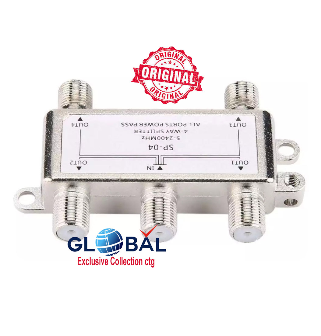 4 Way  Cable signal 5-2450MHZ Splitter 1 set. 