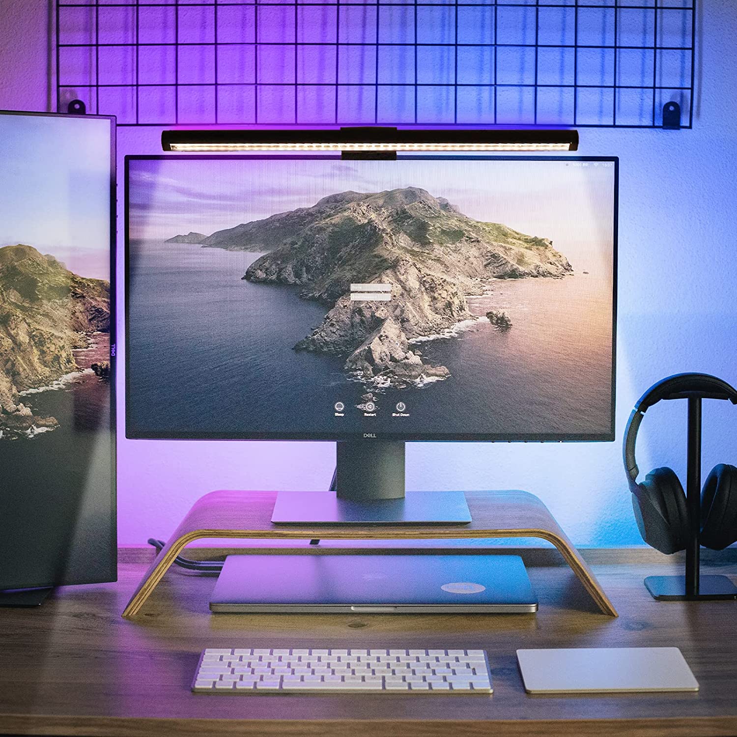 Wiscolor RGB LED PC Monitor Light Bar Computer Monitor Screen Hanging Light Stepless Dimming Eye-Care USB Atmosphere Table Lamp