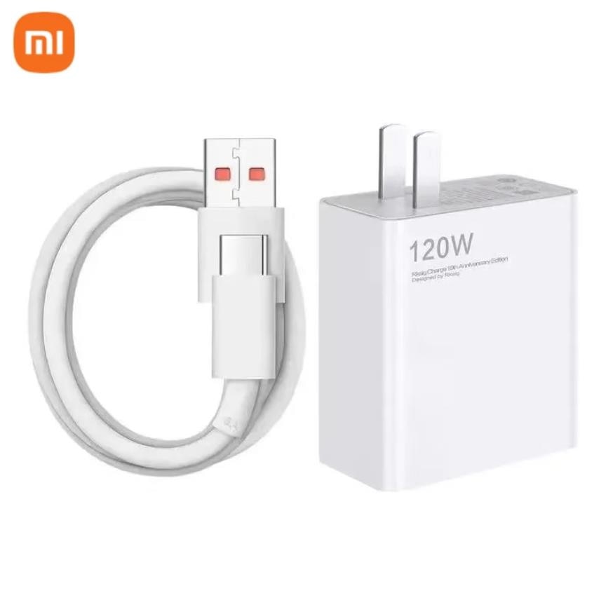 Chargeur Xiaomi GaN 120W Type-C Chargeur Rapide avec Câble Type-C Chargeur  Mural Adaptateur Secteur Compatible avec Xiaomi/Huawei/Galaxy 100-240V