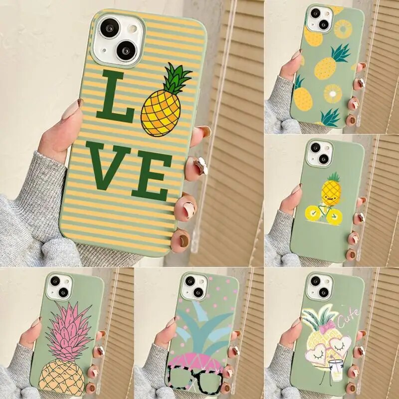 Fruit Pineapple Phone Case For Iphone 7 8 Plus X Xr Xs 11 12 13 Iphone15 15promax Mobile Iphones 14 Pro Max Case