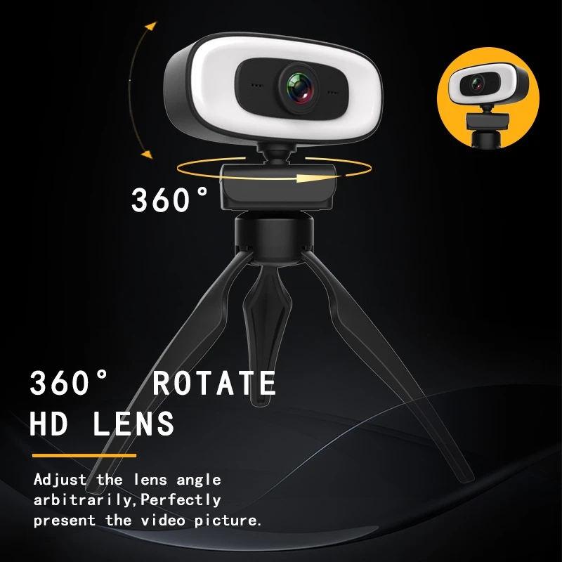 Webcam Mini 4K USB Computer 2K Webcam Full HD 1080P Web For Work With Microphone Tripod For PC Laptops Live Streaming Camera Superman. 