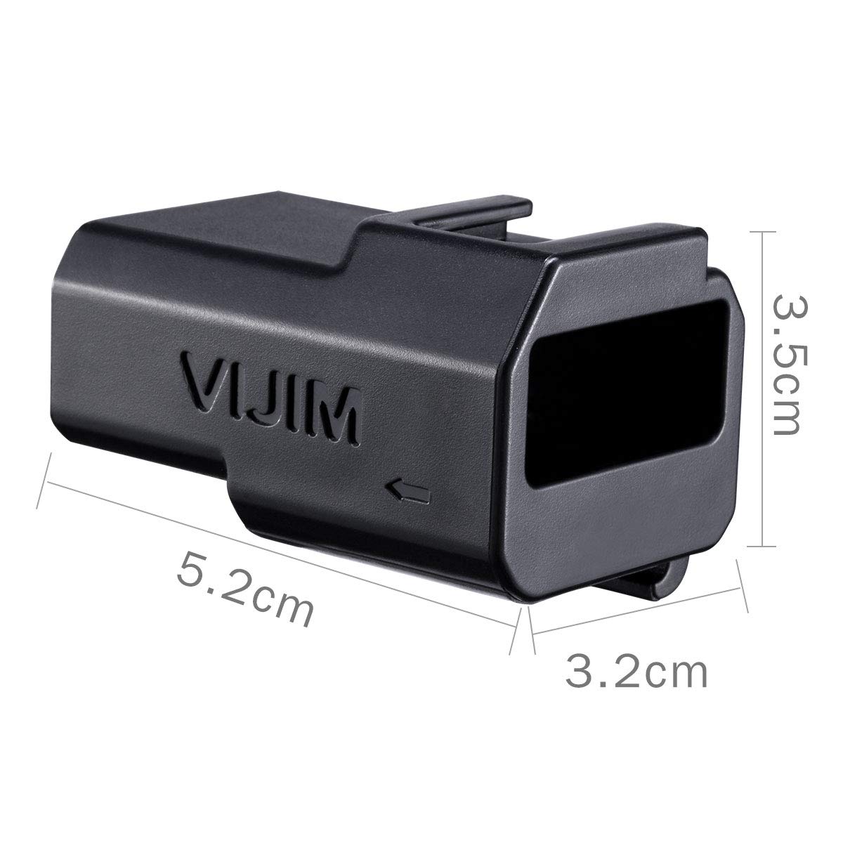 VIJIM GP-3 Microphone Mount for GoPro Hero 7, 6, 5 and Housing for Mic Adapter, Works GoPro Case with Universal Cold Shoe Adapter. 